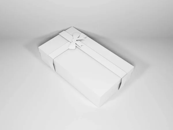 Gift Box Packaging Illustration Mockup Scene Isolated Background — 스톡 사진