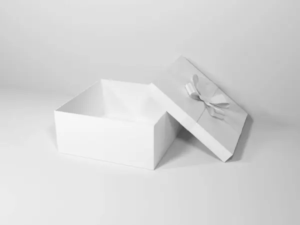 Подарочная Коробка Упаковка Иллюстрации Сцена Макета Изолированном Фоне — стоковое фото