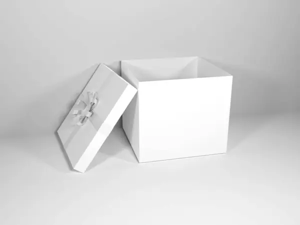 Gift Box Packaging Illustration Mockup Scene Isolated Background — Stock Photo, Image