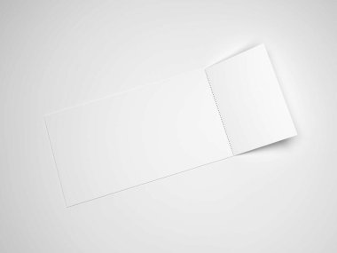 Olay Bilet Kağıdı 3B Görüntü İzole Arkaplan Sahnesi