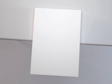 İlan Kağıdı 3B Görüntü İzole Arkaplan Sahnesi