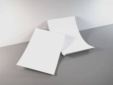 İlan Kağıdı 3B Görüntü İzole Arkaplan Sahnesi