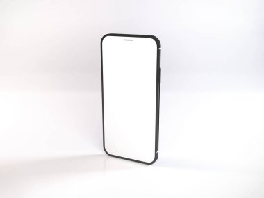 İzole Arkaplanda Akıllı Telefon Aygıtı 3B Model Sahnesi