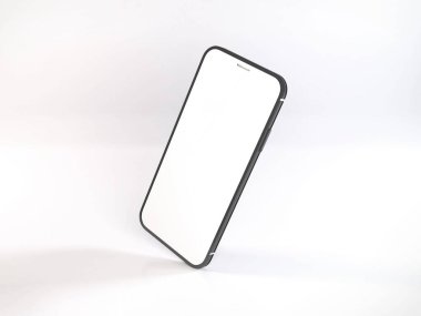 İzole Arkaplanda Akıllı Telefon Aygıtı 3B Model Sahnesi