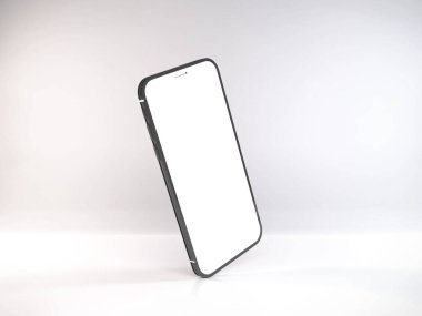 İzole Arkaplanda Akıllı Telefon Aygıtı 3B Model Sahnesi