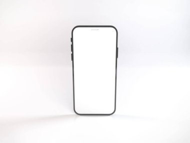 İzole Arkaplanda Akıllı Telefon Aygıtı 3B Model Sahnesi