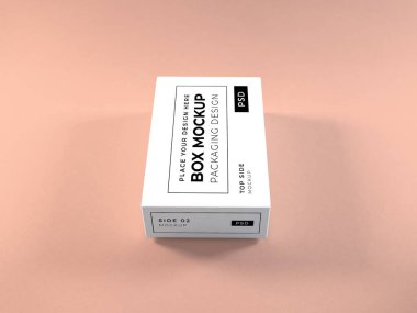 Gerçekçi Uzun Kutu Paketleme Şablonu