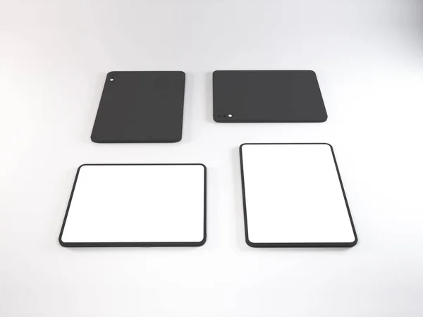 Tablet Device Illustration Mockup Scen Isolerad Bakgrund — Stockfoto