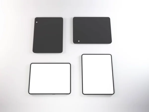 Tablet Device Illustration Mockup Scen Isolerad Bakgrund — Stockfoto
