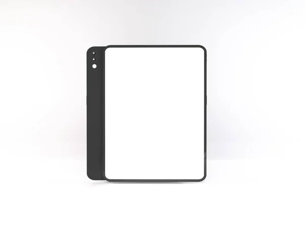 Tablet Device Illustration Mockup Scen Isolerad Bakgrund — Stockfoto