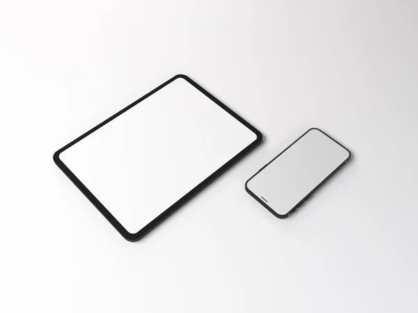 Smartphone Tablet Dispositivo Illustrazione Mockup Scena Sfondo Isolato — Foto Stock