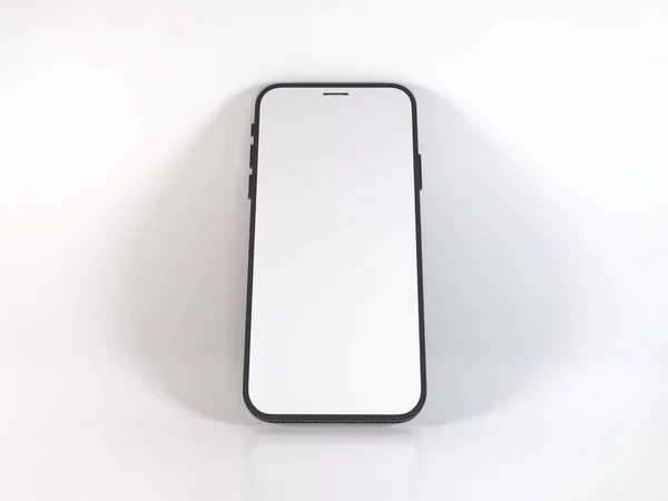 Smartphone Enhet Mockup Scen Isolerad Bakgrund — Stockfoto