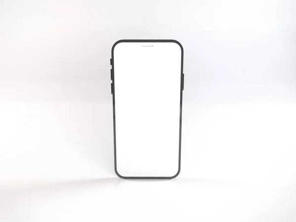 Smartphone Enhet Mockup Scen Isolerad Bakgrund — Stockfoto