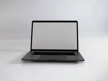 İzole Arkaplanda Dizüstü bilgisayar Aygıtı 3B Görüntü Yapılandırma Sahnesi