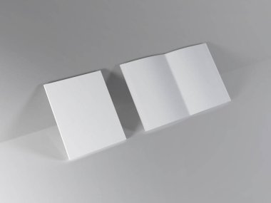 Dergi Kağıt Broşürü 3B Görüntü İzole Arkaplan Sahnesi