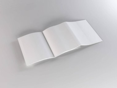 Dergi Kağıt Broşürü 3B Görüntü İzole Arkaplan Sahnesi
