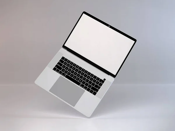 Laptop Notebook Apparaat Illustratie Mockup Scene Geïsoleerde Achtergrond — Stockfoto