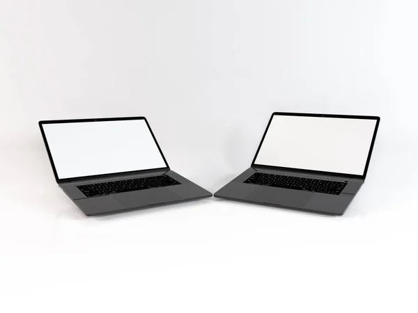 Laptop Notebook Apparaat Illustratie Mockup Scene Geïsoleerde Achtergrond — Stockfoto