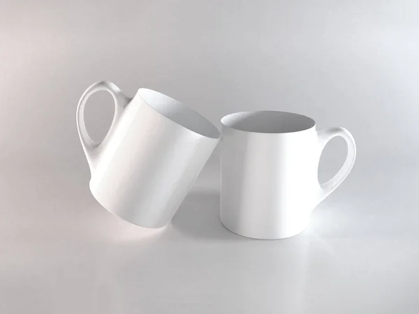 Сцена Макета Rethic Mug Изолированном Фоне — стоковое фото