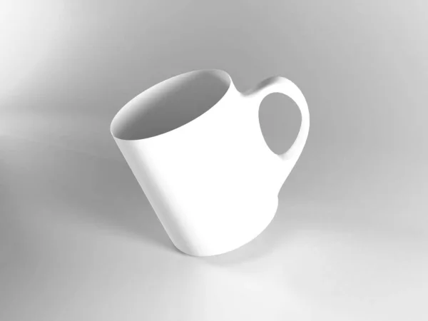 Ρεαλιστική Mug Εικονογράφηση Mockup Σκηνή Απομονωμένο Φόντο — Φωτογραφία Αρχείου