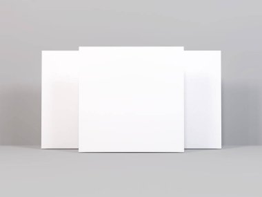 İzole Arkaplan Üzerine Poster Çerçevesi 3D Görüntü Yapılandırma Sahnesi