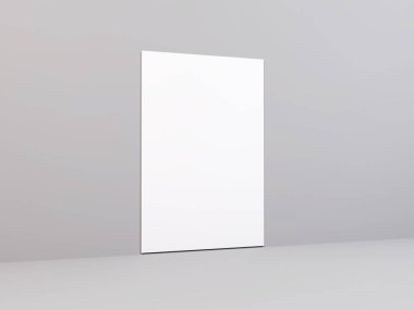 İzole Arkaplan Üzerine Poster Çerçevesi 3D Görüntü Yapılandırma Sahnesi