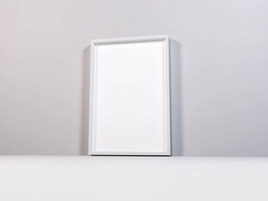 İzole Arkaplan Üzerine Poster Çerçevesi 3D Görüntü Yapılandırma Sahnesi