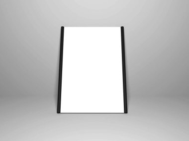 İzole Arkaplan Üzerine Poster Çerçevesi 3D Görüntü Yapılandırma Sahnesi