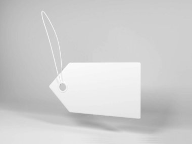 Gerçekçi Fiyat Etiketi 3B Görüntü İzole Arkaplan Sahnesi