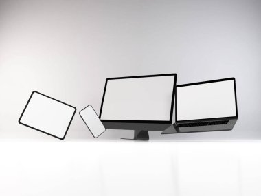 Çoklu Yanıtlı Aygıtların Gerçekçi Modellemesi İzole Arkaplan Üzerine 3B Görüntü