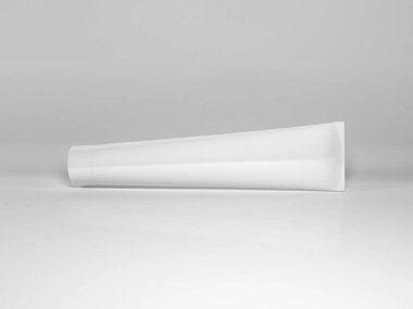 İzole Arkaplanda Diş macunu Paketleme 3B Görüntü Taklit Sahnesi