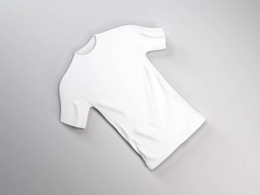 İzole Arkaplan Üzerine Gerçekçi Tişört 3B Görüntü Sahnesi
