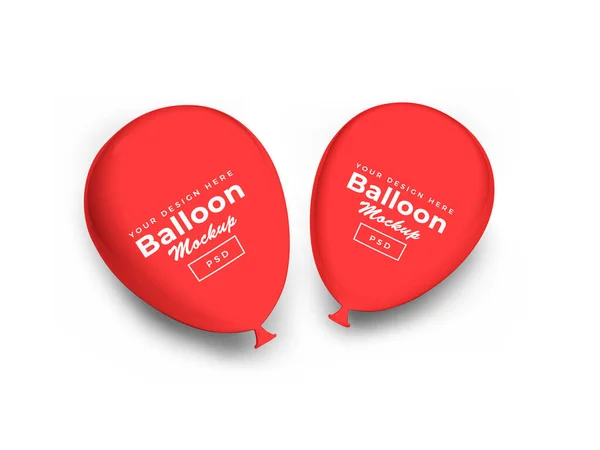 Rounded Party Balloon Illustration Mockup Scene Isolated Background — Stock Photo, Image