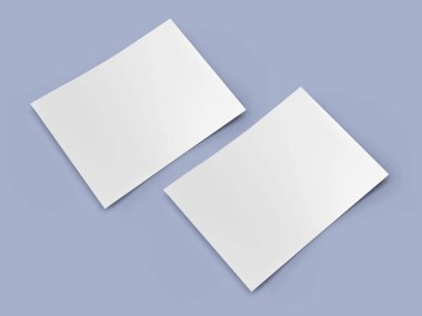 Çift katlı Kağıt 3 Boyutlu Görüntü İzole Arkaplan Sahnesi