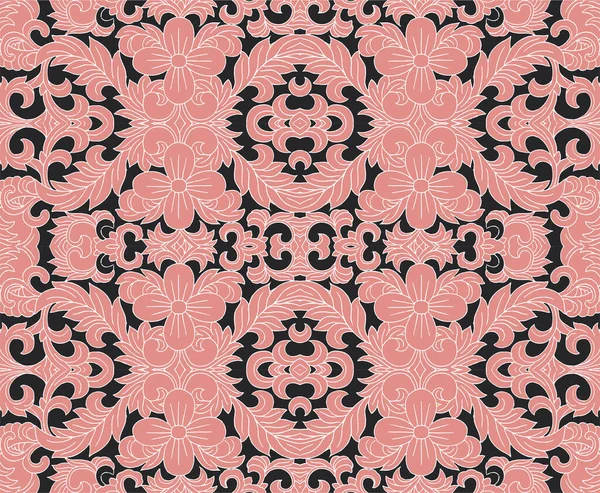 Modèle Vectoriel Floral Oriental Sans Couture Motif Floral Traditionnel Pour — Image vectorielle