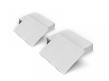 İş Kartı Yığını 3D Görüntü İzole Arkaplan Sahnesi