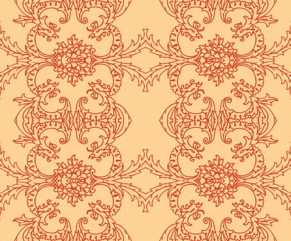 Seamless Oriental Vector Pattern Traditional Floral Pattern Fabric Wallpapers Backgrounds — Vetor de Stock