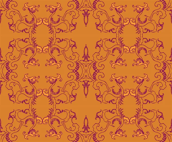 Seamless Oriental Vector Pattern Traditional Floral Pattern Fabric Wallpapers Backgrounds — Vetor de Stock