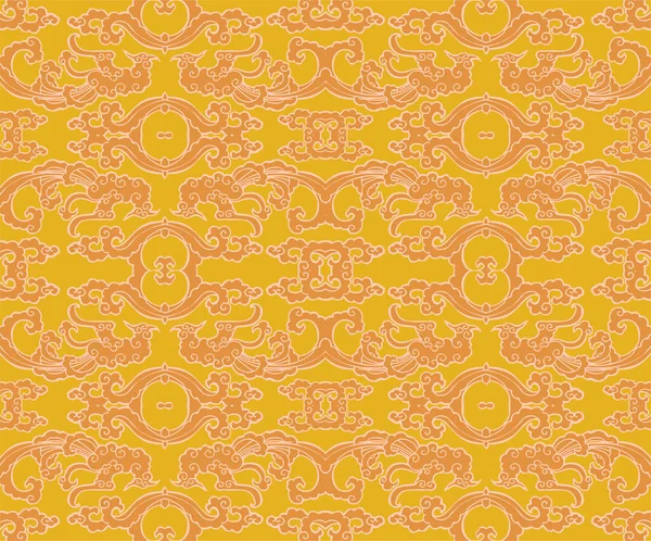 Seamless Oriental Vector Pattern Traditional Floral Pattern Fabric Wallpapers Backgrounds — 스톡 벡터