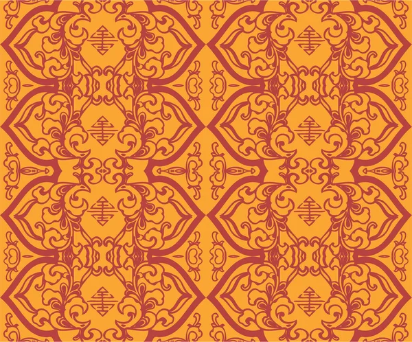 Seamless Oriental Vector Pattern Traditional Floral Pattern Fabric Wallpapers Backgrounds — Vetor de Stock