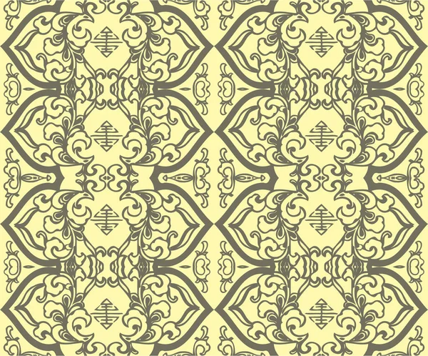 Seamless Oriental Vector Pattern Traditional Floral Pattern Fabric Wallpapers Backgrounds — 스톡 벡터