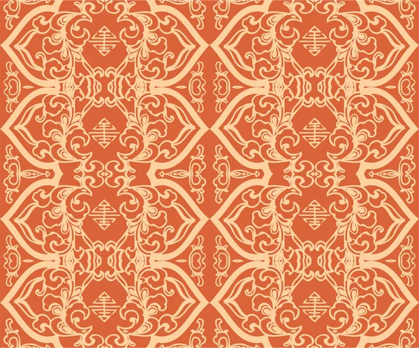 Seamless Oriental Vector Pattern Traditional Floral Pattern Fabric Wallpapers Backgrounds — Vetor de Stock