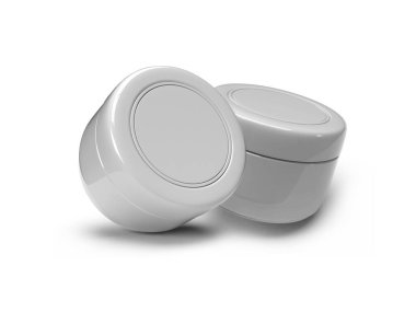 Krem Kozmetik Kavanozu 3D Görüntü İzole Arkaplan Sahnesi