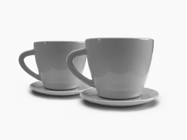 Tabak Görüntü Görünümü Tea Coffee Cup Zole Arkaplan Sahnesi — Stok fotoğraf