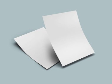 İlan Kağıdı Sayfası 3B Görüntü İzole Arkaplan Sahnesi