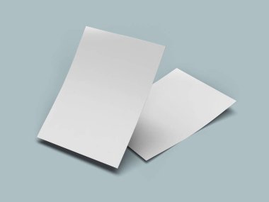 İlan Kağıdı Sayfası 3B Görüntü İzole Arkaplan Sahnesi