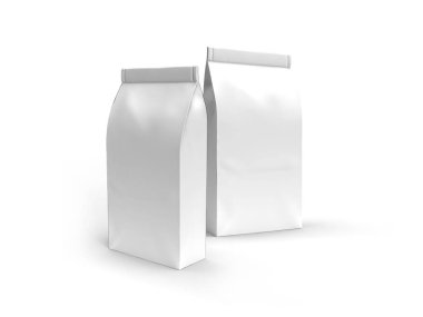 Kahve ve Gıda Paketleme 3 boyutlu Görüntü İzole Arkaplan Sahnesi