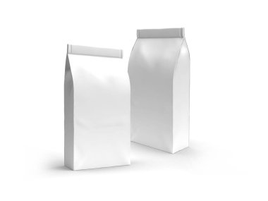 Kahve ve Gıda Paketleme 3 boyutlu Görüntü İzole Arkaplan Sahnesi