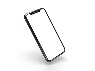 Modern Smartphone 3D Görüntü İzole Arkaplan Sahnesi