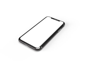 Modern Smartphone 3D Görüntü İzole Arkaplan Sahnesi